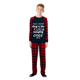 2024 Christmas Matching Family Pajamas Dear Santa They're The Naughty Ones Black Pajamas Set