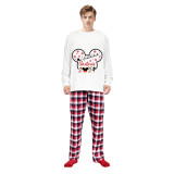 Christmas Matching Family Pajamas Cartoon Mouse Snowflake 2023 White Pajamas Set