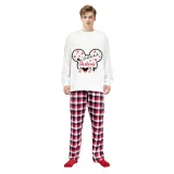Christmas Matching Family Pajamas Cartoon Mouse Snowflake 2023 White Pajamas Set