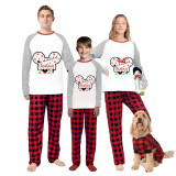 Christmas Matching Family Pajamas Cartoon Mouse Snowflake 2023 White Pajamas Set