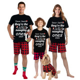 2024 Christmas Matching Family Pajamas Dear Santa They're The Naughty Ones Black Pajamas Set