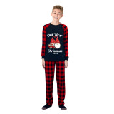 Christmas Matching Family Pajamas 2024 Our First Christmas Gnomes Black Pajamas Set