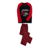 2024 Christmas Matching Family Pajamas Christmas With My Tribe Balck Plaids Pajamas Set