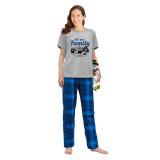 2024 Christmas Matching Family Pajamas Christmas Exclusive Design We are Family Polar Bear Blue Short Pajamas Set