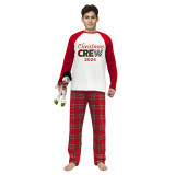 2024 Christmas Matching Family Pajamas Exclusive Design Printed Christmas Crew Red Pajamas Set