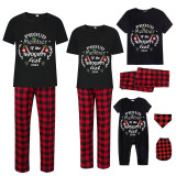 2024 ELF Proud Member OF Naughty List Christmas Matching Family Pajamas Black Pajamas Set