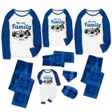 2024 Christmas Matching Family Pajamas Christmas We are Family Polar Bear Blue Plaids Pajamas Set
