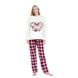 Christmas Matching Family Pajamas Cartoon Mouse Snowflake 2023 White Pajamas Set