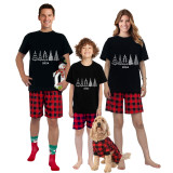 2024 Christmas Matching Family Pajamas Exclusive Christmas Tree Black Pajamas Set
