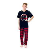 2024 Christmas Matching Family Pajamas Snowman Let It Snow Black Pajamas Set