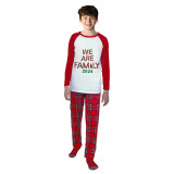 2024 We Are Family Christmas Family Matching Sleepwear Pajamas Plus Size Red Plaids Sets