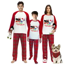 Christmas Matching Family Pajamas Cartoon Mouse 2024 Family Christmas Red Pajamas Set