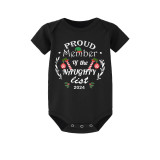 2024 ELF Proud Member OF Naughty List Christmas Matching Family Pajamas Black Pajamas Set
