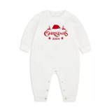 2024 Christmas Matching Family Pajamas Exclusive Design Christmas Couple Reindeer Gray Pajamas Set
