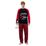 2024 Christmas Matching Family Pajamas Christmas With My Tribe Balck Plaids Pajamas Set