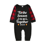 2024 Christmas Matching Family Pajamas Exclusive Design Merry Christmas Season Together Red Pajamas Set