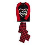 2024 Christmas Matching Family Pajamas Santa Heart Merry Xmas Pajamas Set