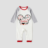 Christmas Matching Family Pajamas Cartoon Mouse Snowflake 2023 White Pajamas Set