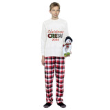 2024 Christmas Matching Family Pajamas Exclusive Design Printed Christmas Crew Red Pajamas Set