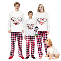 Christmas Matching Family Pajamas Cartoon Mouse Snowflake 2023 White Pajamas Set