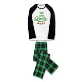 2024 Christmas Matching Family Pajamas Exclusive Design We Are Family Pendant Green Plaids Pajamas Set