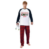 2024 Christmas Matching Family Pajamas Exclusive Design Printed Christmas Crew Red Pajamas Set