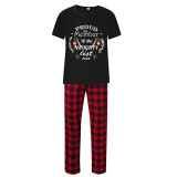 2024 ELF Proud Member OF Naughty List Christmas Matching Family Pajamas Black Pajamas Set