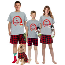 2023 Christmas Matching Family Pajamas Snowman Let It Snow Short Pajamas Set
