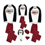 2024 Christmas Matching Family Pajamas Exclusive Design Printed Christmas Crew Red Pajamas Set