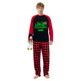 2024 Christmas Matching Family Pajamas Luminous Glowing Merry Christmas Hat Multicolor Pajamas Set