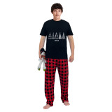 2024 Christmas Matching Family Pajamas Exclusive Christmas Tree Black Pajamas Set