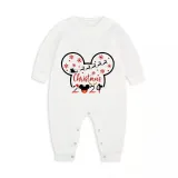 Christmas Matching Family Pajamas Cartoon Mouse Snowflake 2023 White Pajamas Set