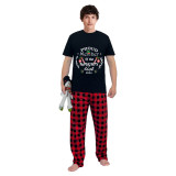 2024 ELF Proud Member OF Naughty List Christmas Matching Family Pajamas Black Pajamas Set