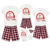 2023 Christmas Matching Family Pajamas Snowman Let It Snow Short Pajamas Set