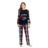 2024 Christmas Matching Family Pajamas Christmas With My Tribe Balck Plaids Pajamas Set