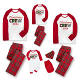 2024 Christmas Matching Family Pajamas Exclusive Design Printed Christmas Crew Red Pajamas Set