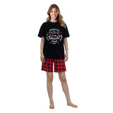2024 ELF Proud Member OF Naughty List Christmas Matching Family Pajamas Black Pajamas Set