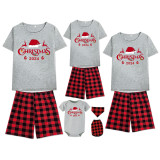 2024 Christmas Matching Family Pajamas Exclusive Design Christmas Couple Reindeer Short Pajamas Set