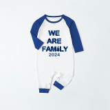 2024 We Are Family Christmas Matching Family Pajamas Blue Pajamas Set With Dog Cloth