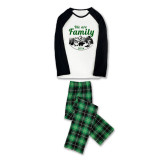 2024 Christmas Matching Family Pajamas Christmas Exclusive Design We are Family Polar Bear Green Plaids Pajamas Set