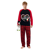 2024 Christmas Matching Family Pajamas Santa Heart Merry Xmas Pajamas Set