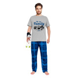 2024 Christmas Matching Family Pajamas Christmas Exclusive Design We are Family Polar Bear Blue Short Pajamas Set