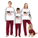 Christmas Matching Family Pajamas Cartoon Mouse 2024 Family Christmas White Pajamas Set