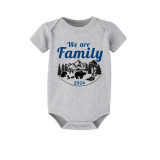 2024 Christmas Matching Family Pajamas Christmas Exclusive Design We are Family Polar Bear Blue Short Pajamas Set