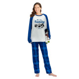 2024 Christmas Matching Family Pajamas Christmas We are Family Polar Bear Blue Plaids Pajamas Set