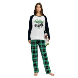 2024 Christmas Matching Family Pajamas Christmas Exclusive Design We are Family Polar Bear Green Plaids Pajamas Set