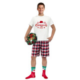 2024 Christmas Matching Family Pajamas Exclusive Design Christmas Couple Reindeer Short Pajamas Set