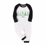 2024 Christmas Matching Family Pajamas Exclusive Christmas Tree Green Plaids Pajamas Set