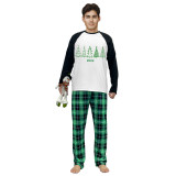 2024 Christmas Matching Family Pajamas Exclusive Christmas Tree Green Plaids Pajamas Set