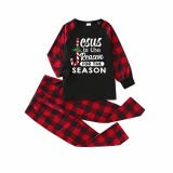 Christmas Matching Family Pajamas Jesus Is The Reason For The Season Black Pajamas Set